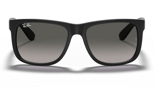 Ray-Ban RB4165 Justin Sunglasses - Rubberised Black / Grey Gradient