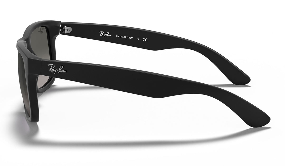 Ray-Ban RB4165 Justin Sunglasses - Rubberised Black / Grey Gradient