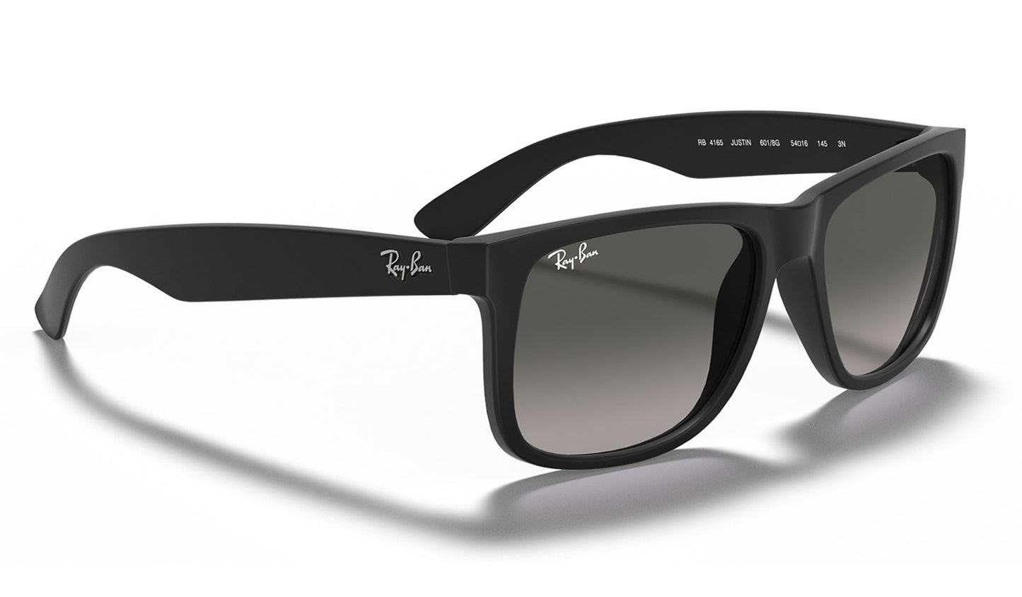 Ray-Ban RB4165 Justin Sunglasses - Rubberised Black / Grey Gradient