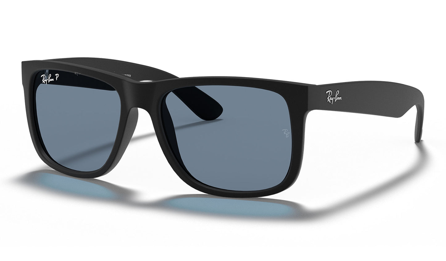 Ray-Ban RB4165 Justin Sunglasses - Black Rubber / Dark Blue Polarised