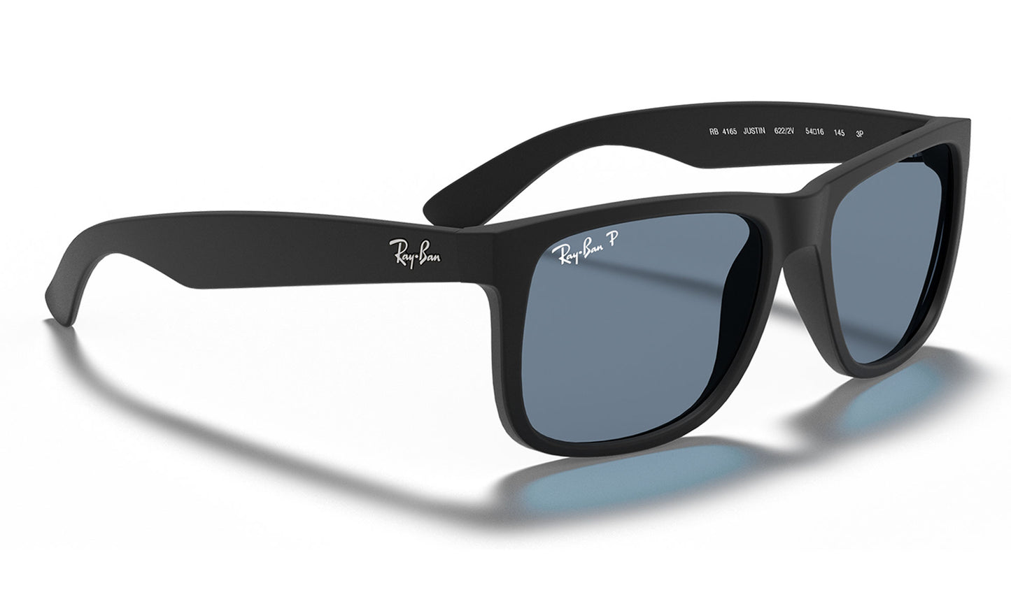 Ray-Ban RB4165 Justin Sunglasses - Black Rubber / Dark Blue Polarised