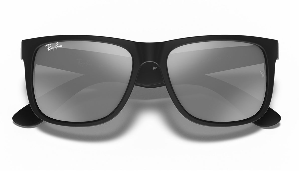 Ray-Ban RB4165 Justin Sunglasses - Matte Black / Grey Mirror