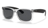 Ray-Ban RB4165 Justin Sunglasses - Rubber Transparent / Dark Grey