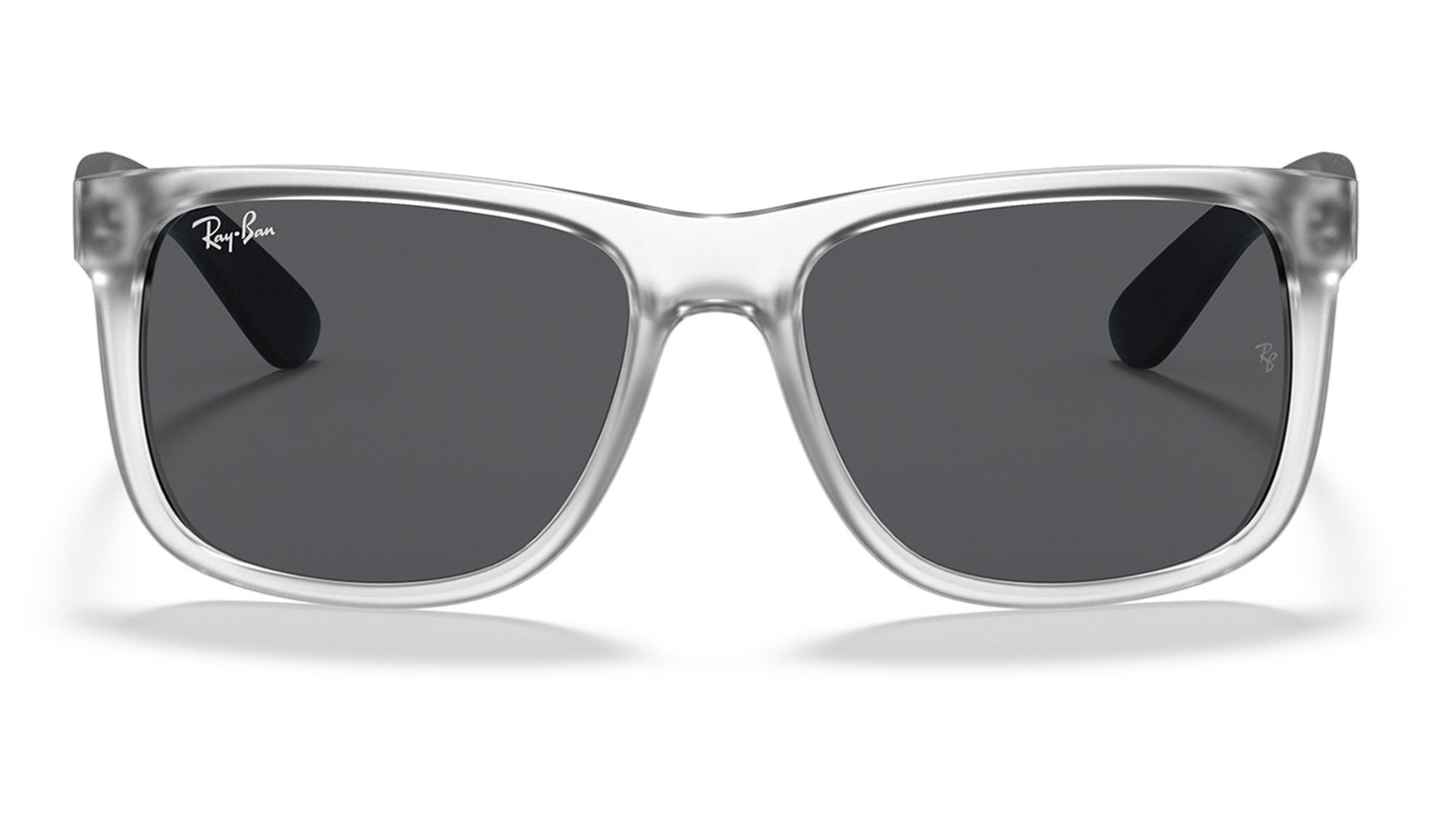Ray-Ban RB4165 Justin Sunglasses - Rubber Transparent / Dark Grey