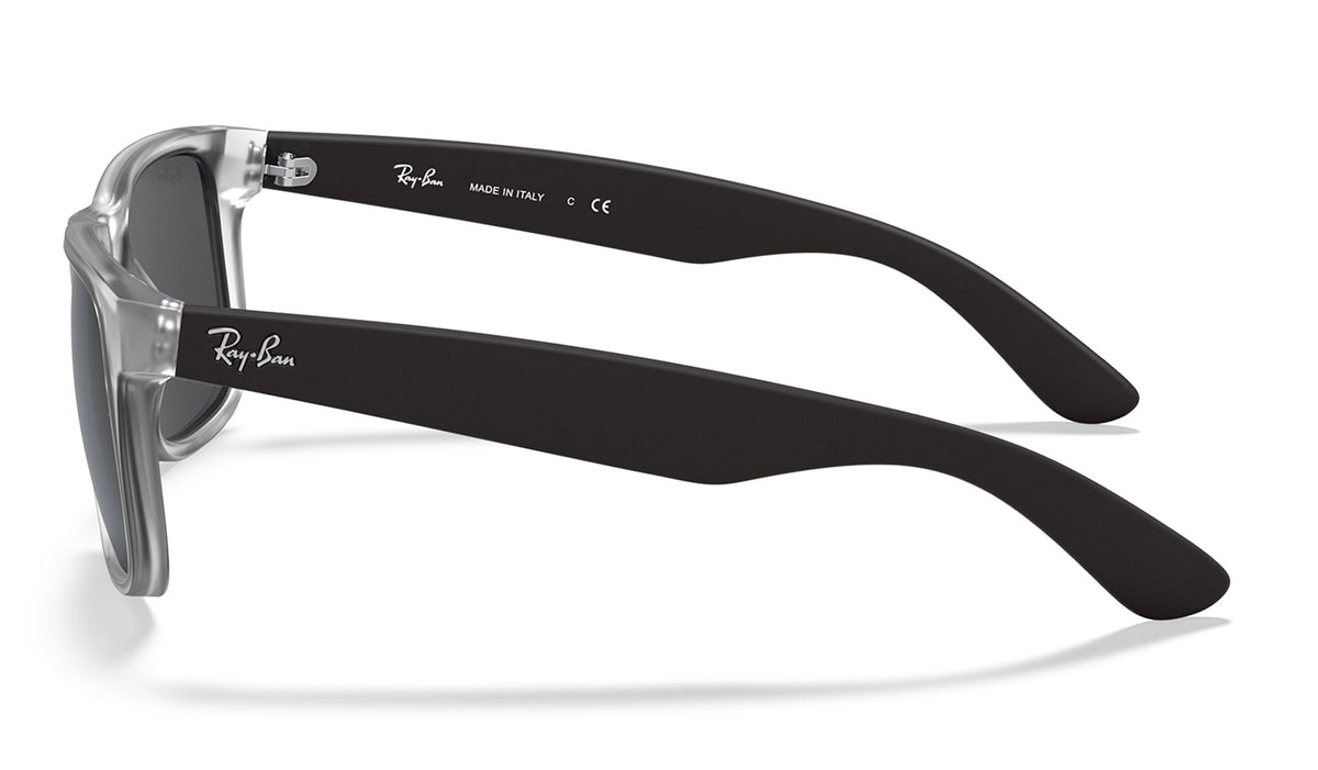 Ray-Ban RB4165 Justin Sunglasses - Rubber Transparent / Dark Grey