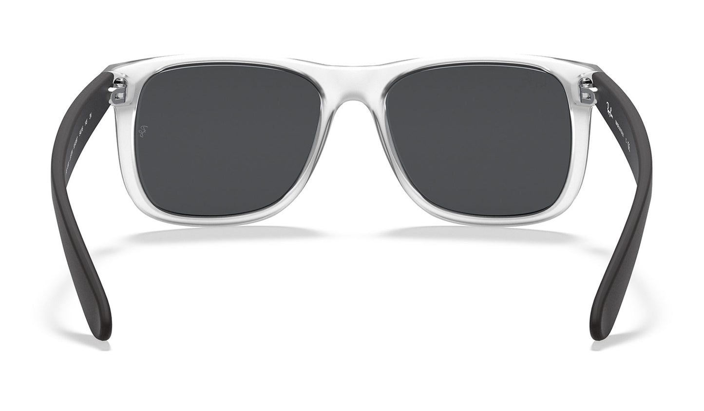 Ray-Ban RB4165 Justin Sunglasses - Rubber Transparent / Dark Grey
