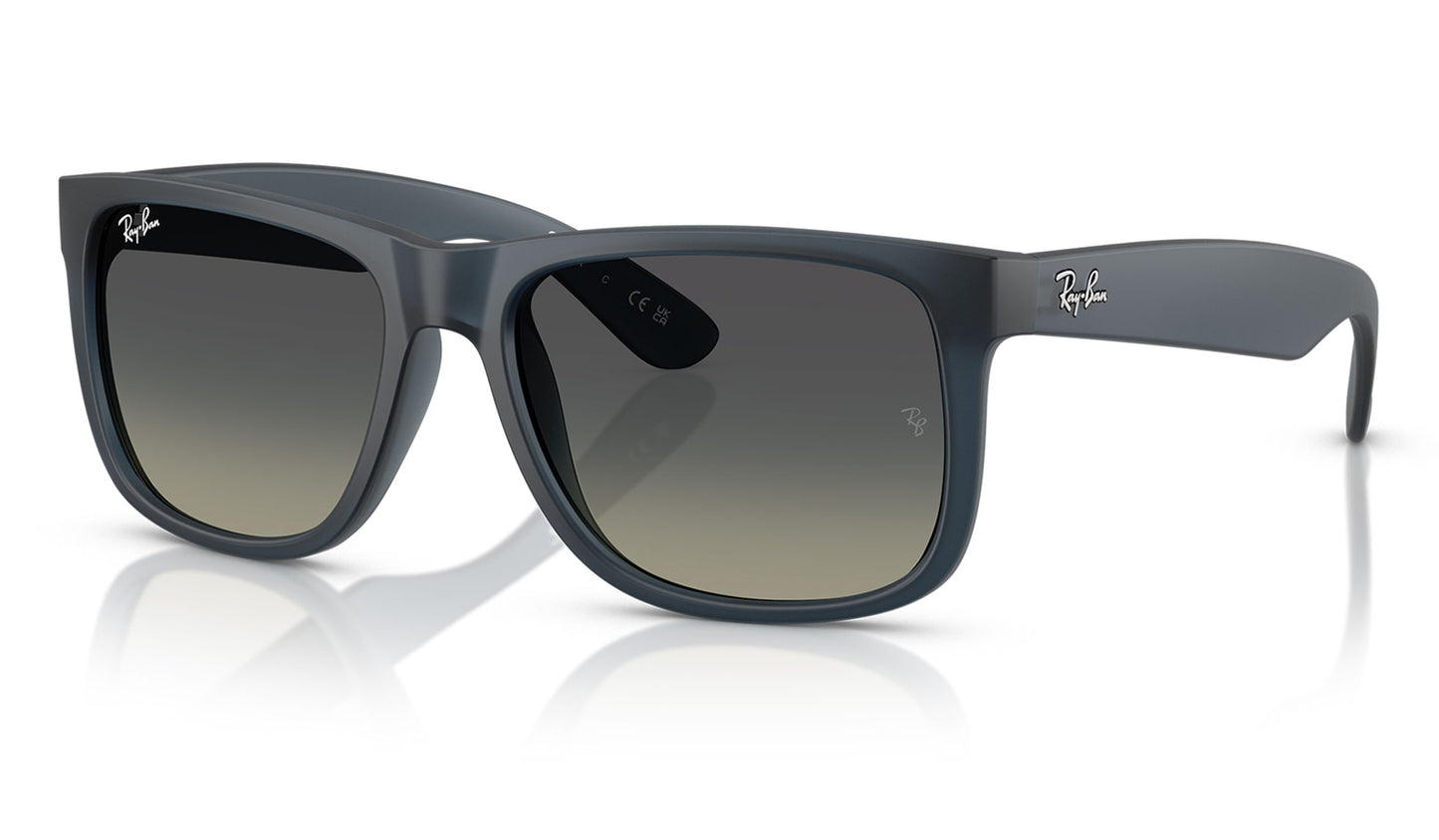 Ray-Ban RB4165 Justin Sunglasses - Rubber Blue / Gradient Grey