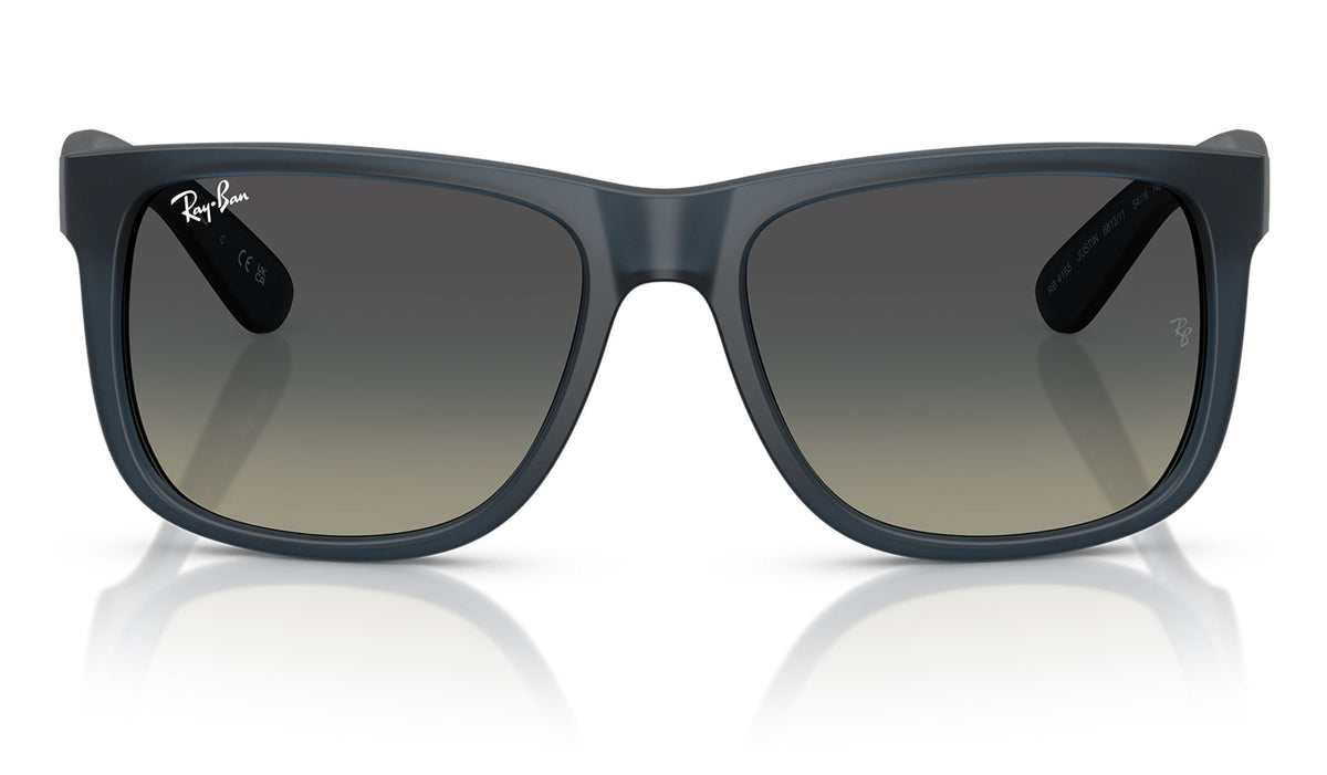 Ray-Ban RB4165 Justin Sunglasses - Rubber Blue / Gradient Grey