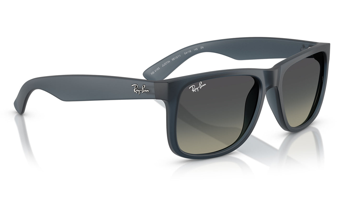 Ray-Ban RB4165 Justin Sunglasses - Rubber Blue / Gradient Grey