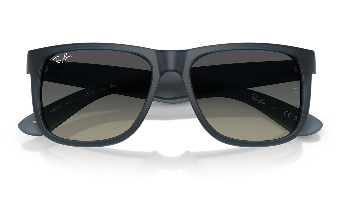 Ray-Ban RB4165 Justin Sunglasses - Rubber Blue / Gradient Grey