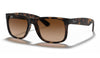 Ray-Ban RB4165 Justin Sunglasses - Rubberised Light Havana / Brown Gradient