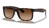Ray-Ban RB4165 Justin Sunglasses - Rubberised Light Havana / Brown Gradient