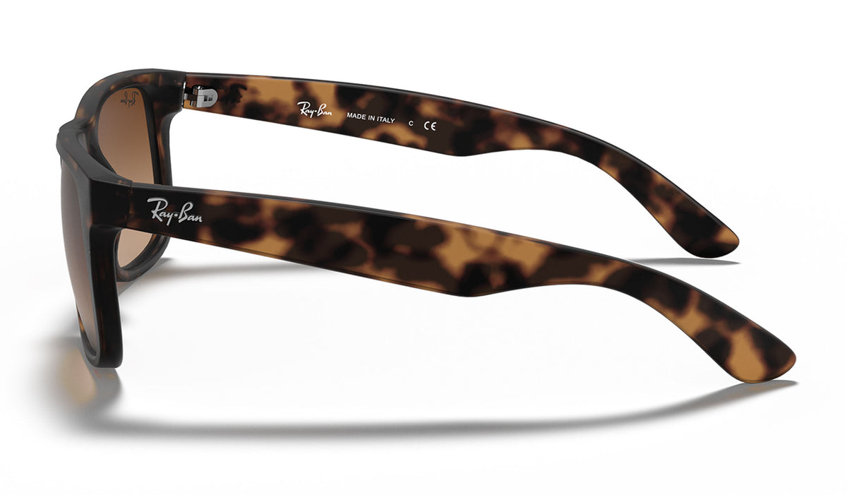 Ray-Ban RB4165 Justin Sunglasses - Rubberised Light Havana / Brown Gradient