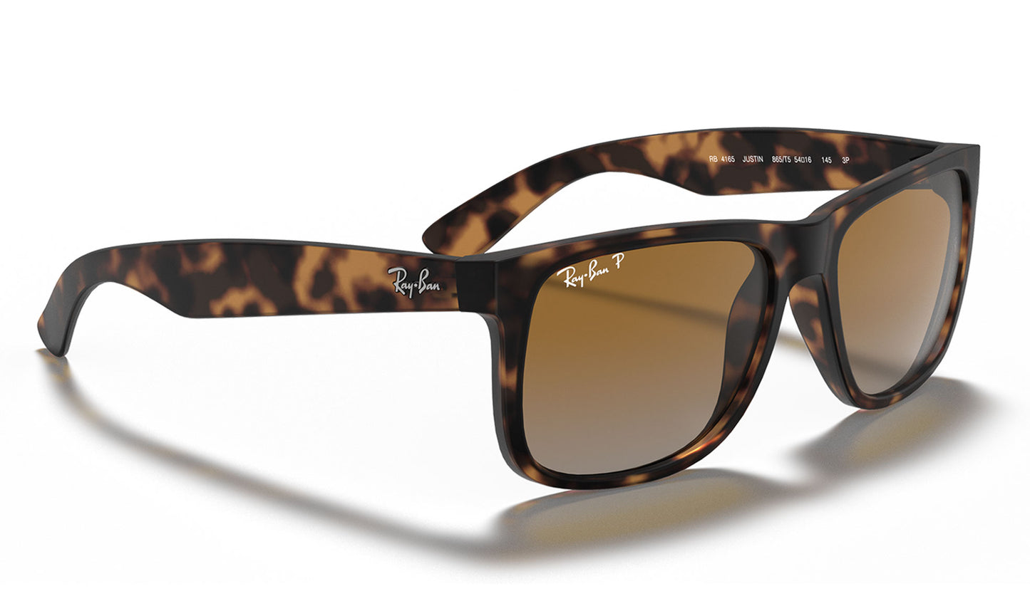 Ray-Ban RB4165 Justin Sunglasses - Tortoise / Brown Gradient Polarised