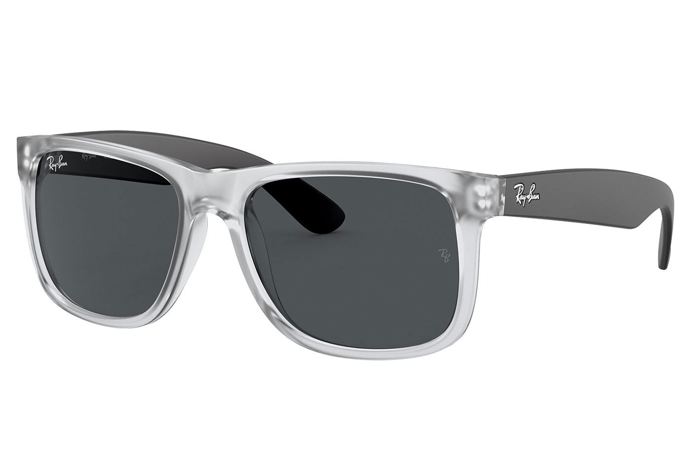 Ray-Ban RB4165 Justin Sunglasses - Rubber Transparent / Dark Grey