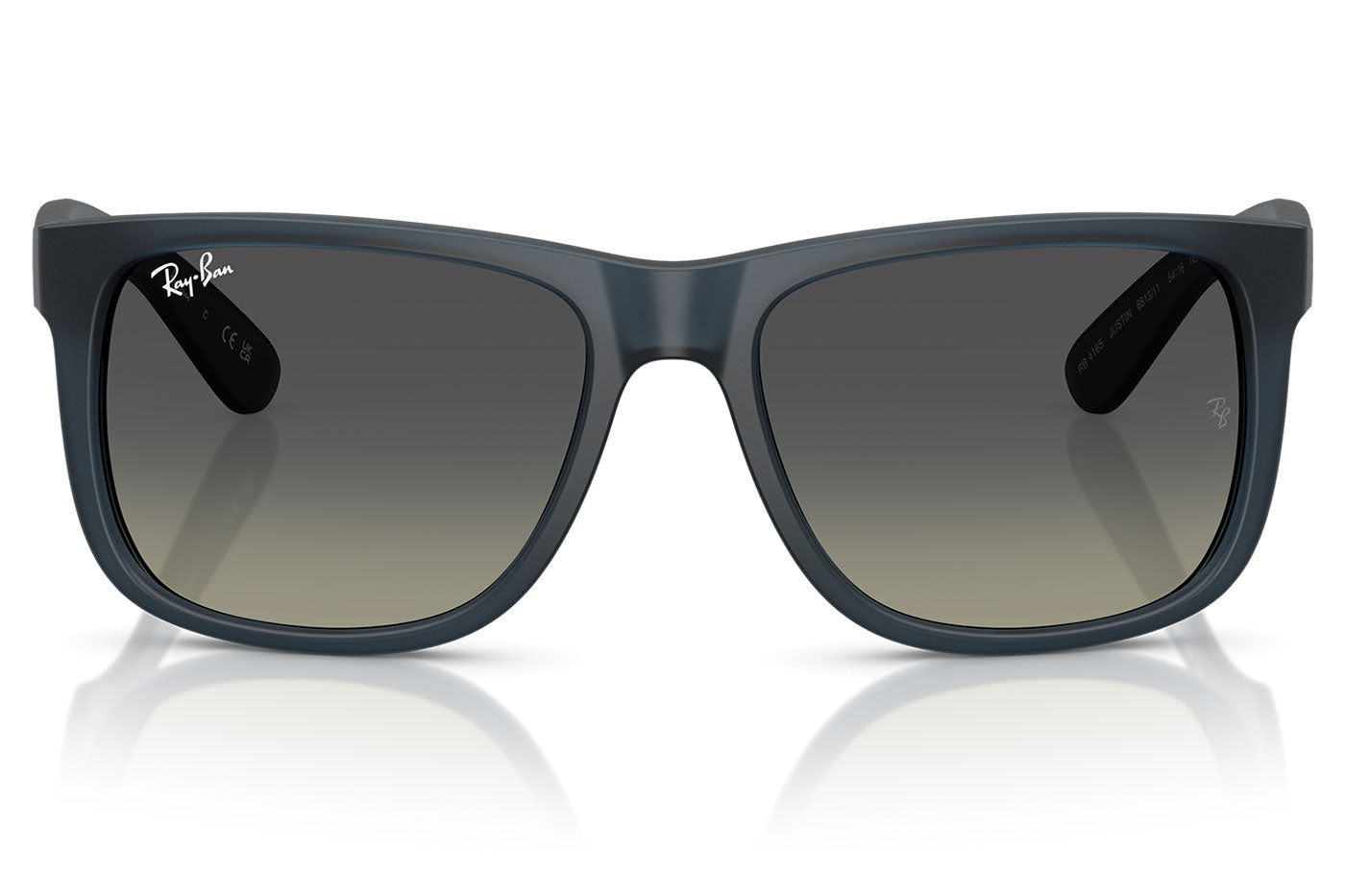 Ray-Ban RB4165 Justin Sunglasses - Rubber Blue / Gradient Grey