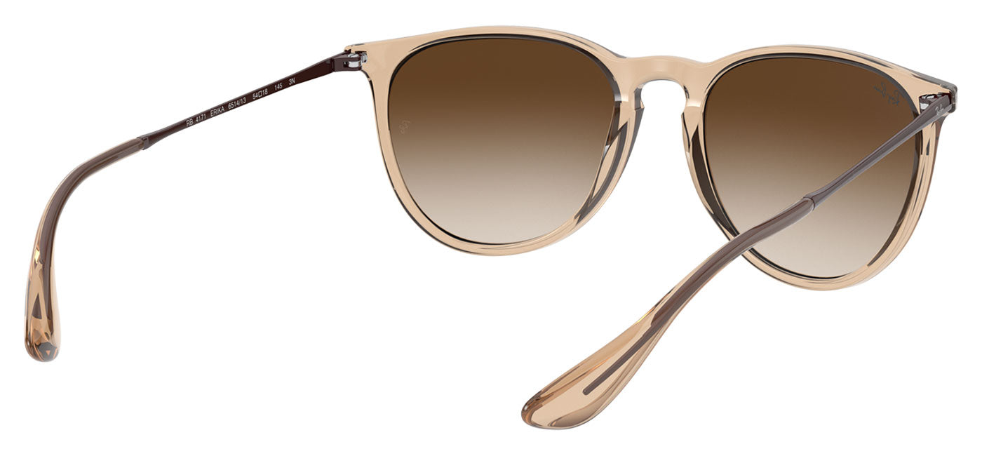 Ray-Ban RB4171 Erika Sunglasses - Transparent Light Brown / Brown Gradient Dark Brown