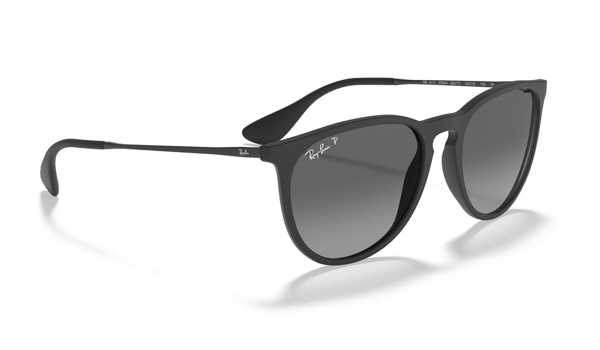 Ray-Ban RB4171 Erika Sunglasses - Rubber Black / Light Grey Gradient