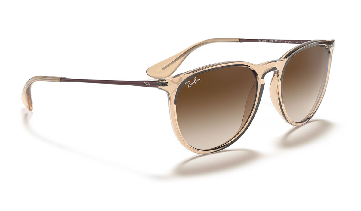 Ray-Ban RB4171 Erika Sunglasses - Transparent Light Brown / Brown Gradient Dark Brown