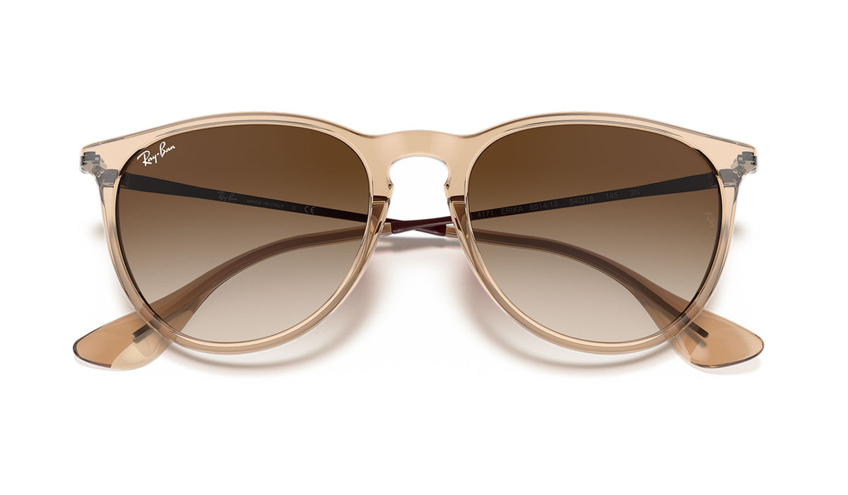 Ray-Ban RB4171 Erika Sunglasses - Transparent Light Brown / Brown Gradient Dark Brown