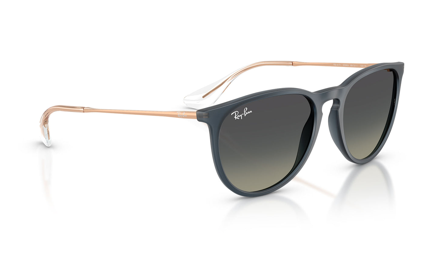 Ray-Ban RB4171 Erika Sunglasses - Rubber Blue / Gradient Grey