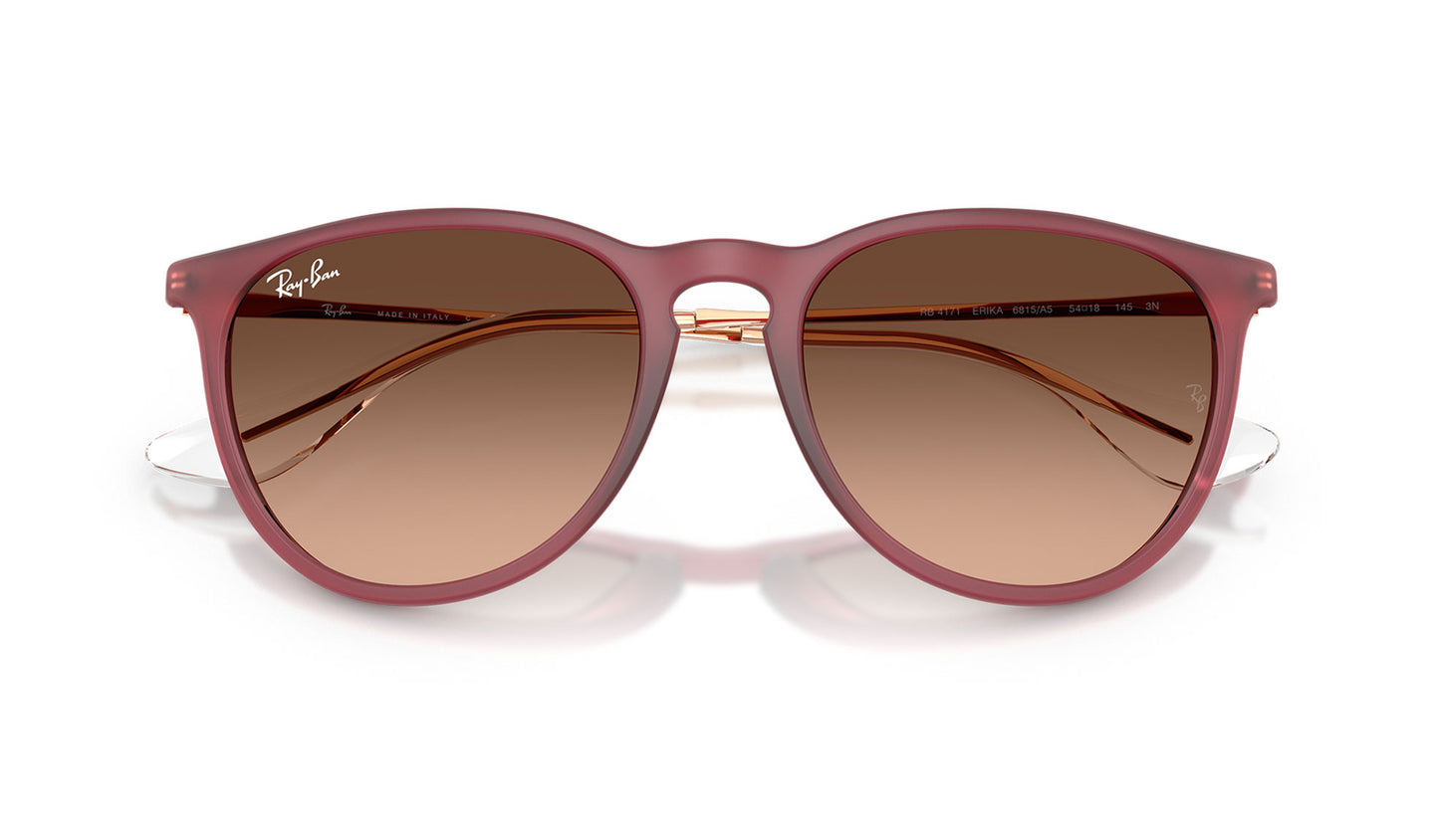 Ray-Ban RB4171 Erika Sunglasses - Rubber Violet / Pink Gradient Brown