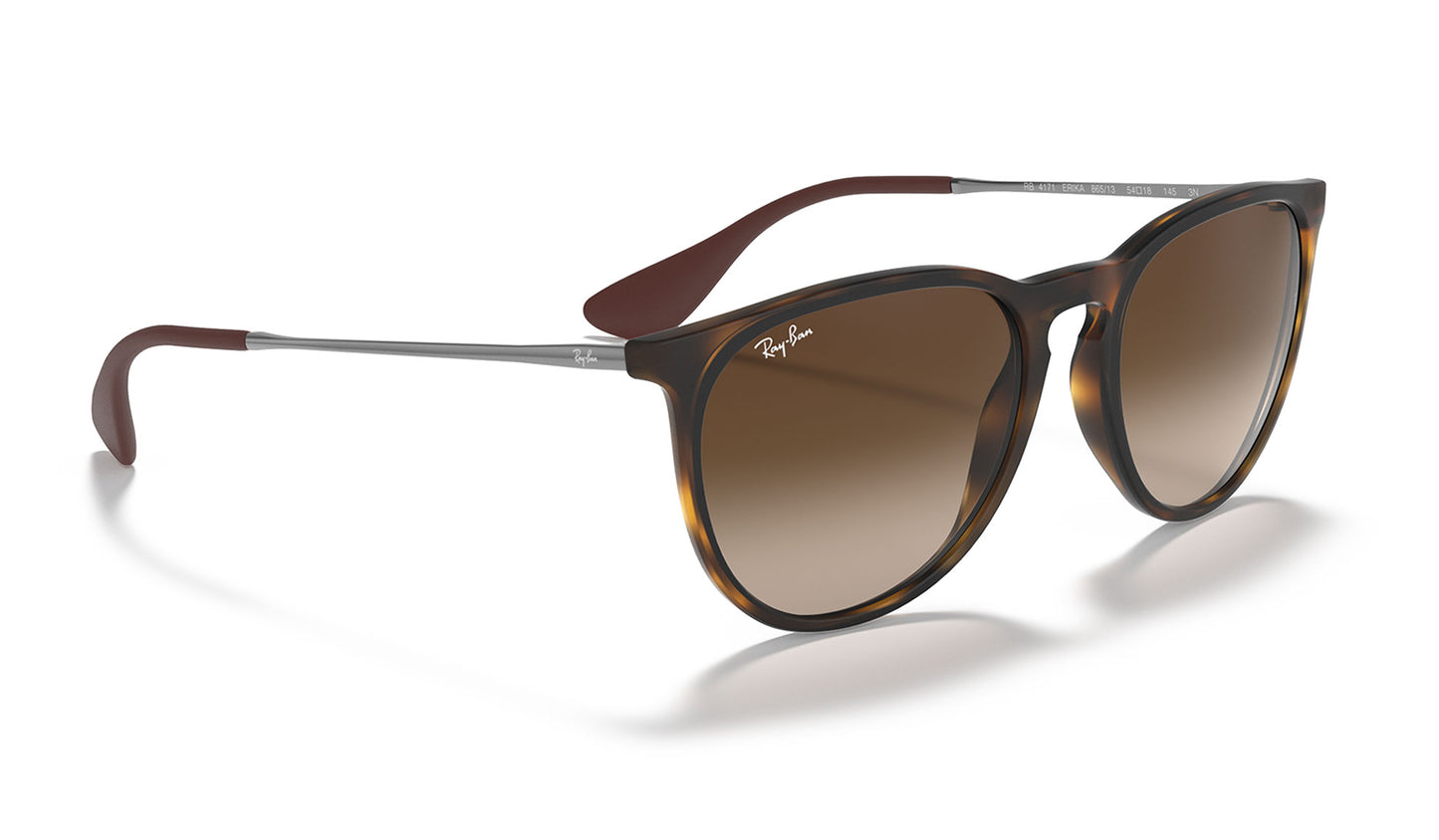 Ray-Ban RB4171 Erika Sunglasses - Brown Rubber / Brown Gradient