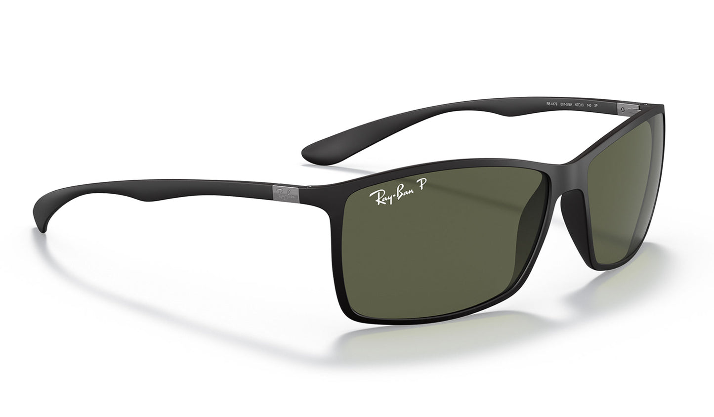 Ray-Ban RB4179 Liteforce Sunglasses - Matte Black / Green Polarised