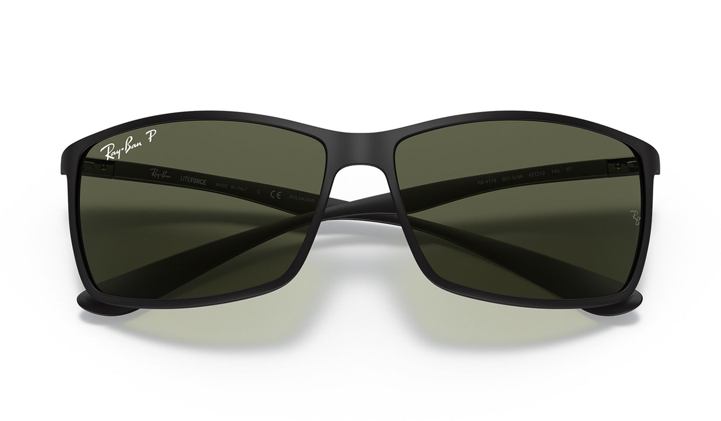 Ray-Ban RB4179 Liteforce Sunglasses - Matte Black / Green Polarised