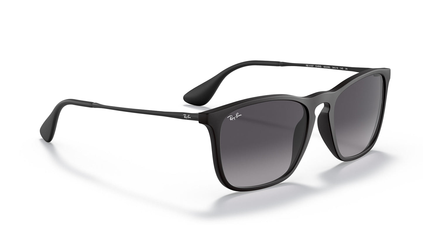 Ray-Ban RB4187 Chris Sunglasses - Black / Grey Gradient