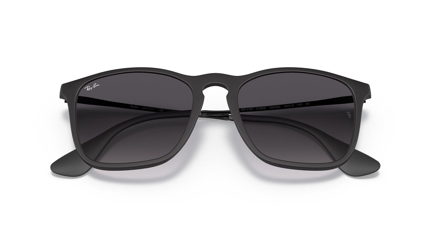 Ray-Ban RB4187 Chris Sunglasses - Black / Grey Gradient