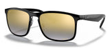 Ray-Ban RB4264 Sunglasses - Black / Gold Gradient Mirror Chromance Polarised