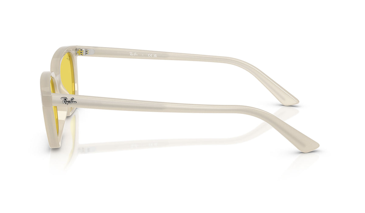Ray-Ban RB4456 Zaya Sunglasses - Cloudy Warm White / Yellow Mirror Flash Gold