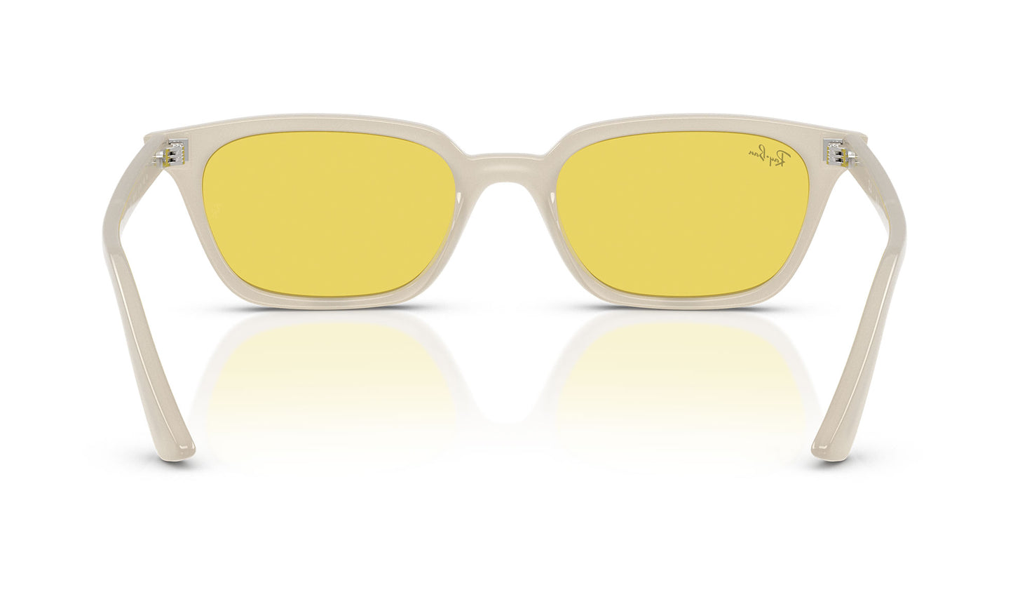 Ray-Ban RB4456 Zaya Sunglasses - Cloudy Warm White / Yellow Mirror Flash Gold