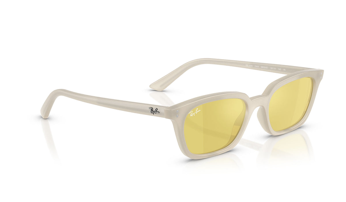 Ray-Ban RB4456 Zaya Sunglasses - Cloudy Warm White / Yellow Mirror Flash Gold