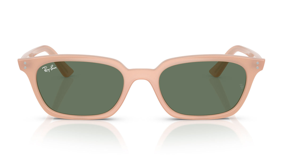 Ray-Ban RB4456 Zaya Sunglasses - Cloudy Natural Pink / Dark Green