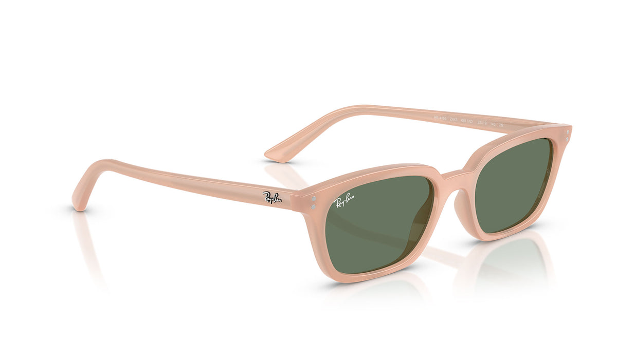 Ray-Ban RB4456 Zaya Sunglasses - Cloudy Natural Pink / Dark Green