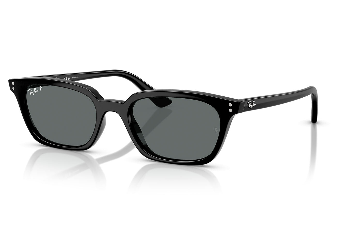 Ray-Ban RB4456 Zaya Sunglasses - Black / Dark Grey Polar