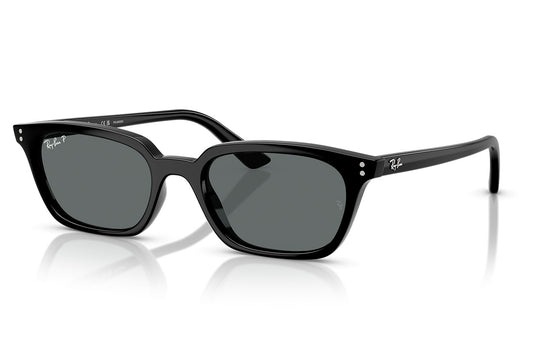 Ray-Ban RB4456 Zaya Sunglasses - Black / Dark Grey Polar