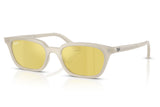 Ray-Ban RB4456 Zaya Sunglasses - Cloudy Warm White / Yellow Mirror Flash Gold