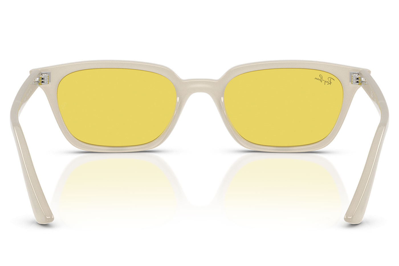 Ray-Ban RB4456 Zaya Sunglasses - Cloudy Warm White / Yellow Mirror Flash Gold