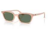 Ray-Ban RB4456 Zaya Sunglasses - Cloudy Natural Pink / Dark Green