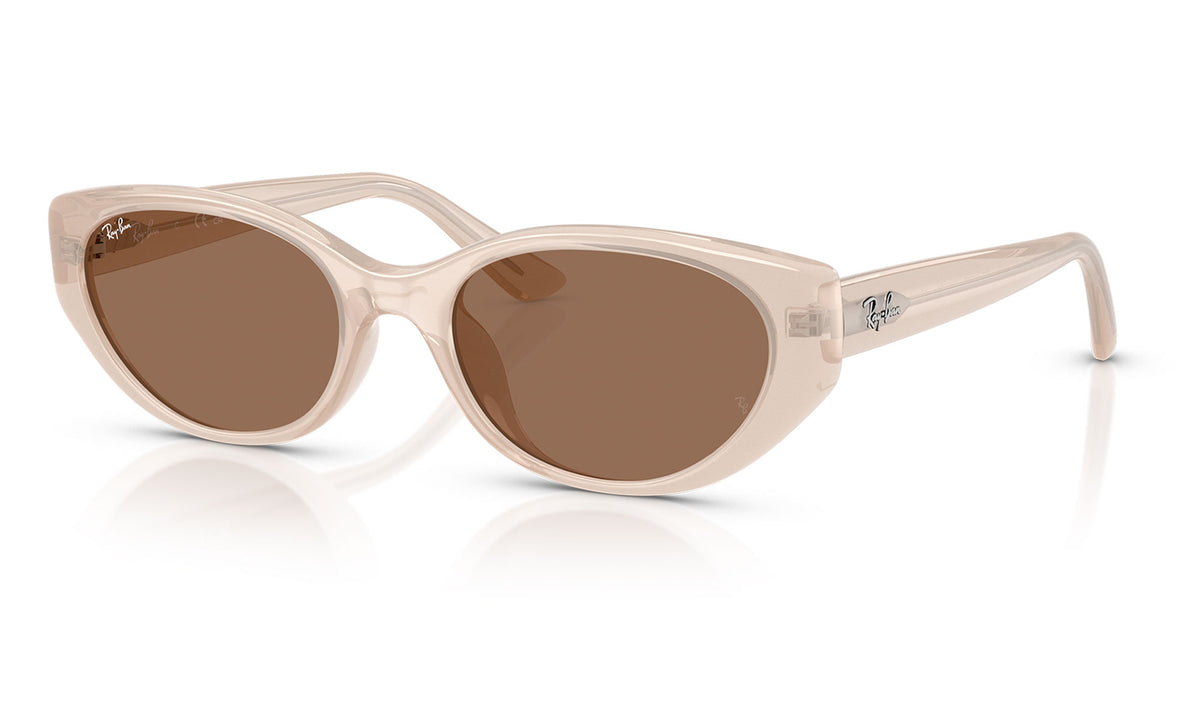 Ray-Ban RB4457D Sunglasses - Opal Beige / Dark Brown