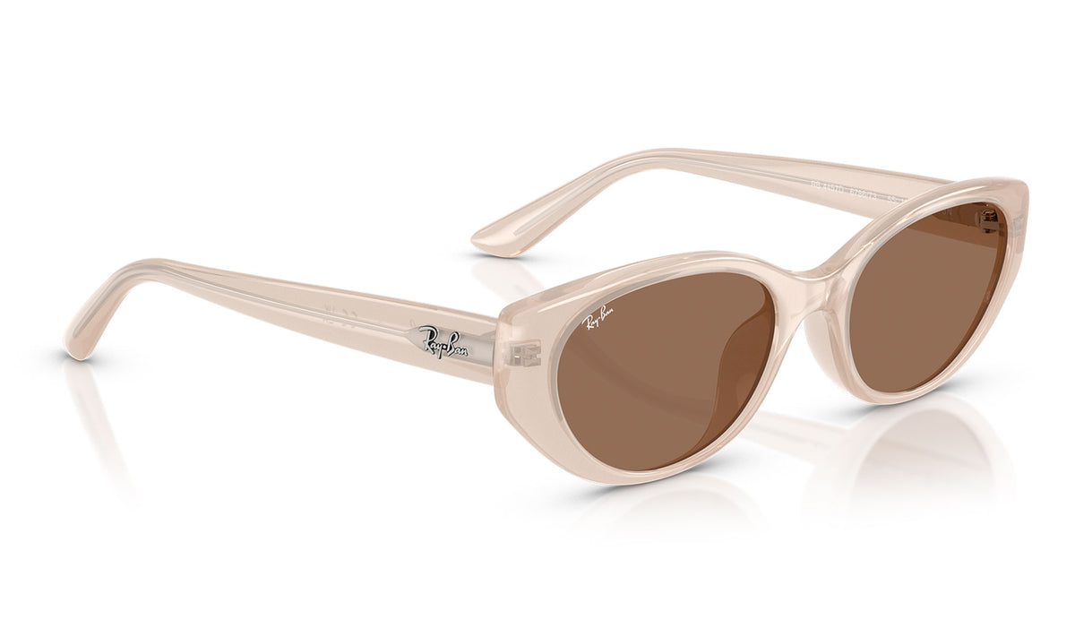 Ray-Ban RB4457D Sunglasses - Opal Beige / Dark Brown