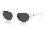 Ray-Ban RB4457D Sunglasses - White / Dark Grey