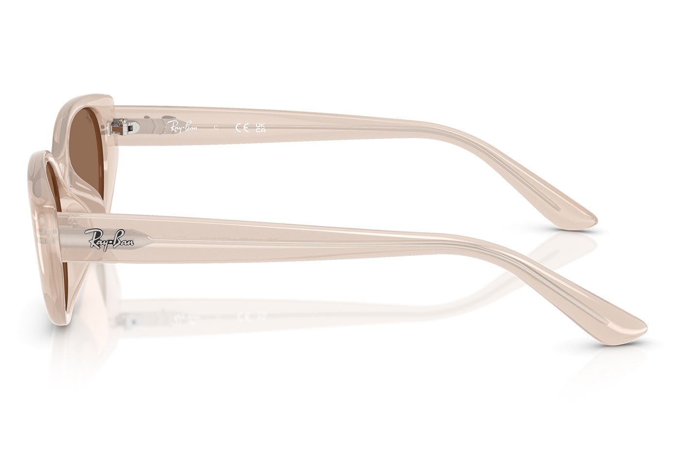 Ray-Ban RB4457D Sunglasses - Opal Beige / Dark Brown