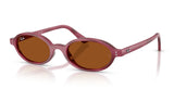 Ray-Ban RB4472 Khal Sunglasses - Violet Havana / Dark Brown