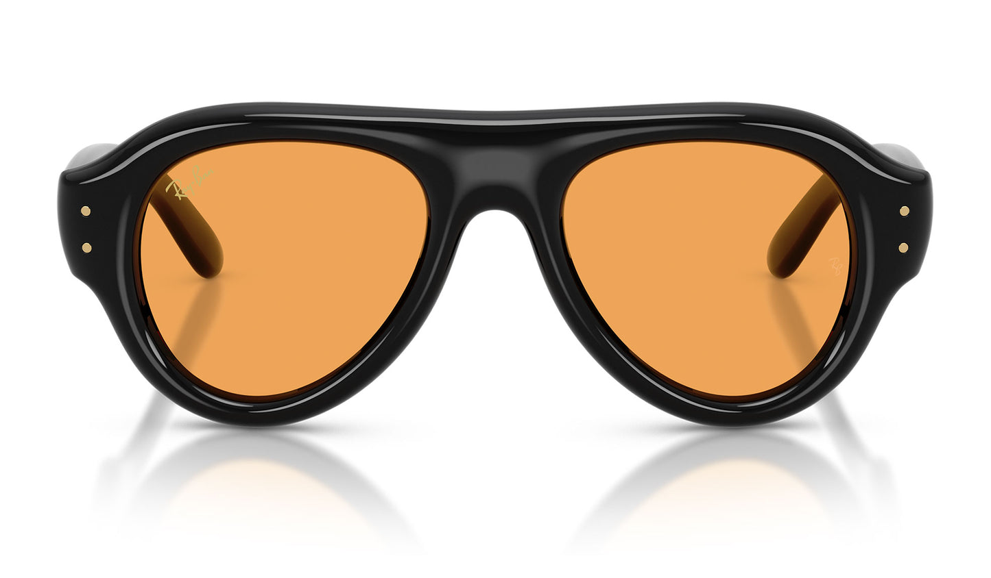 Ray-Ban RB4925 Aviator Puffer Sunglasses - Black / Orange