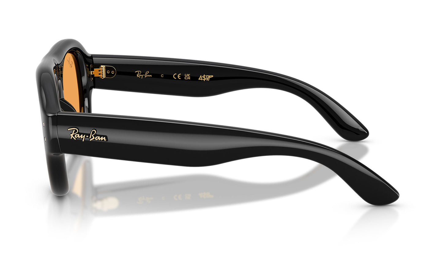 Ray-Ban RB4925 Aviator Puffer Sunglasses - Black / Orange
