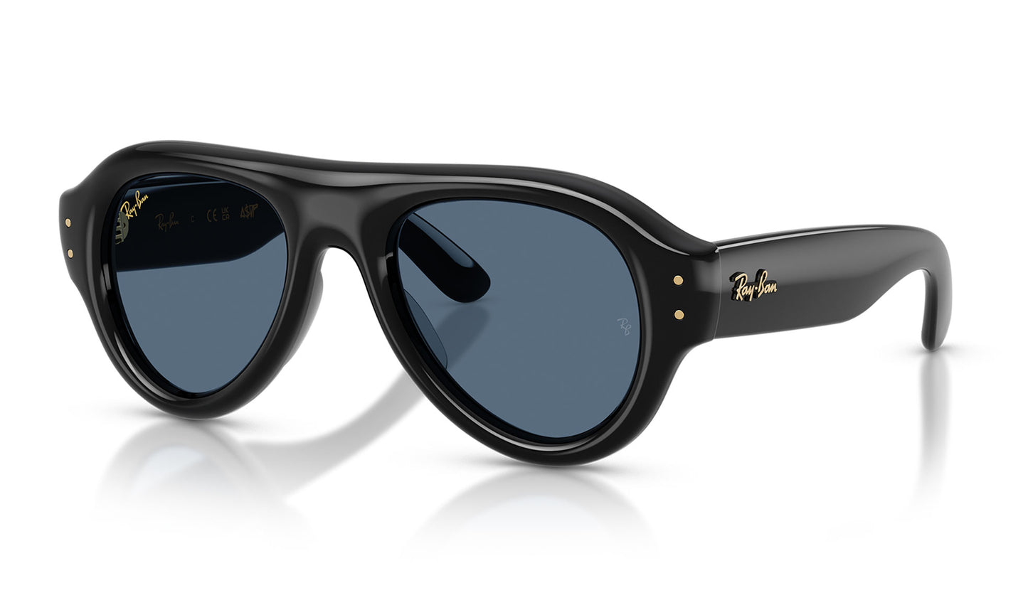 Ray-Ban RB4925 Aviator Puffer Sunglasses - Black / Dark Blue
